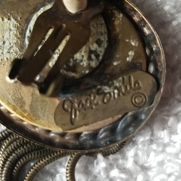 Vintage Jack Smile fringe clip-on earrings - Picture 6 of 6